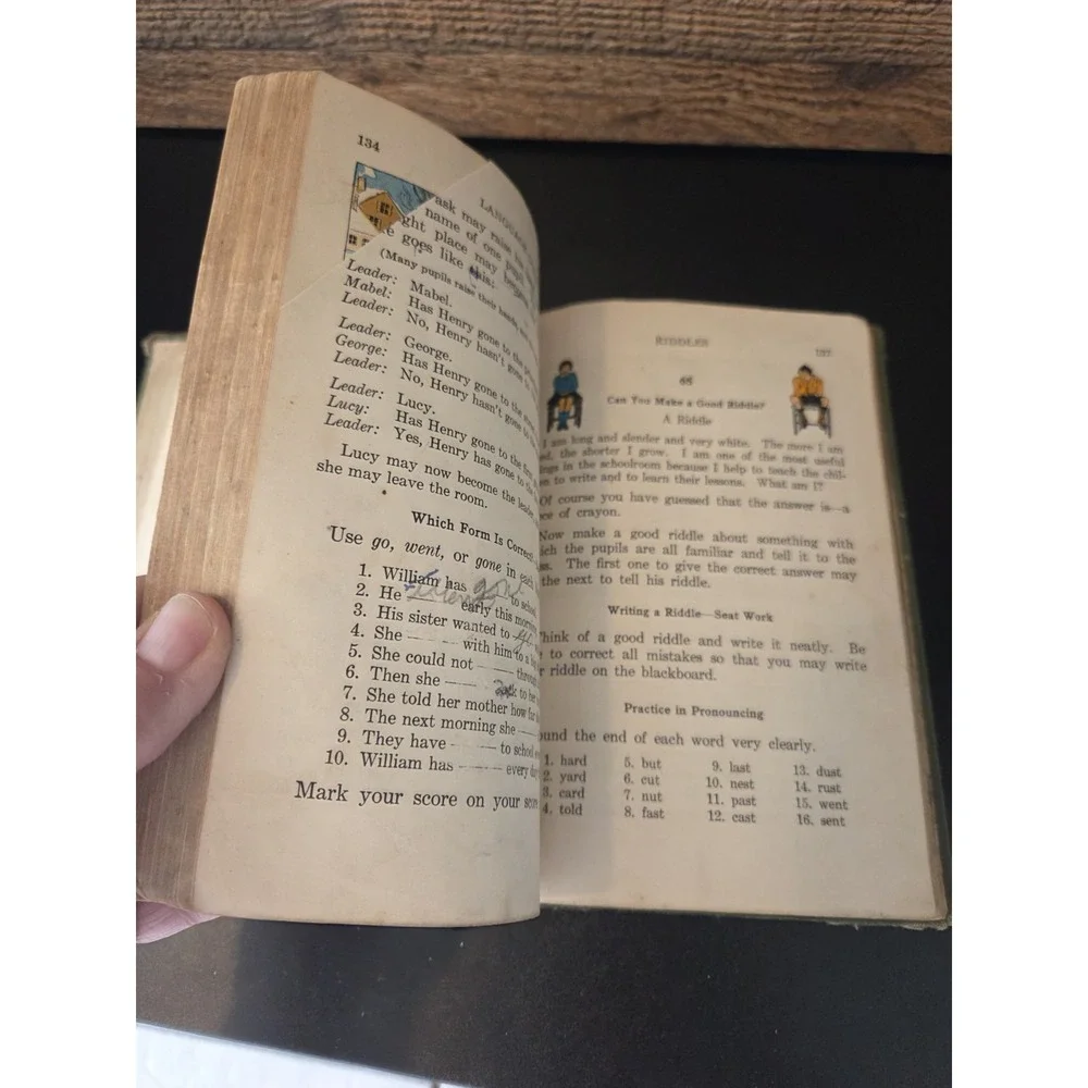 vintage hardcover textbook titled 